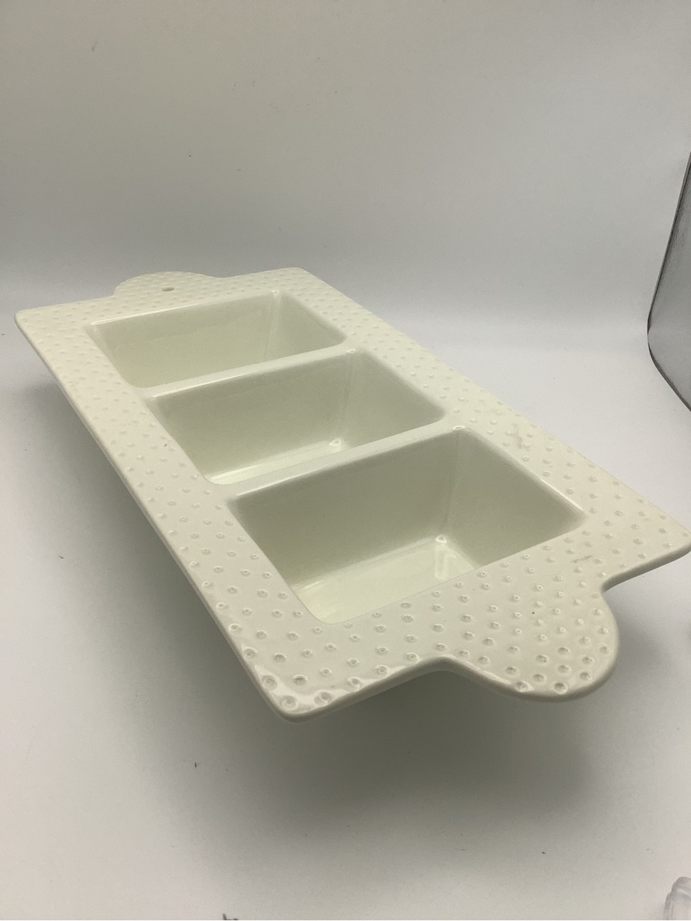 Nora Fleming Swiss Dot Three Section Dish - Picture 4 of 9